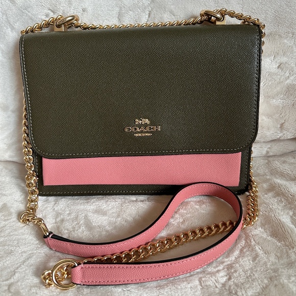 NWT! RARE! Coach Women's Shoulder Bag 91166 Klare Crossbody In Green/Pink - Picture 1 of 9